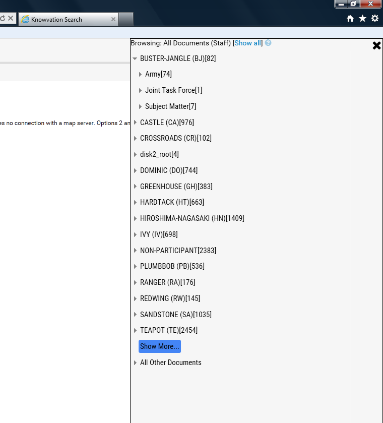 Results view buttons